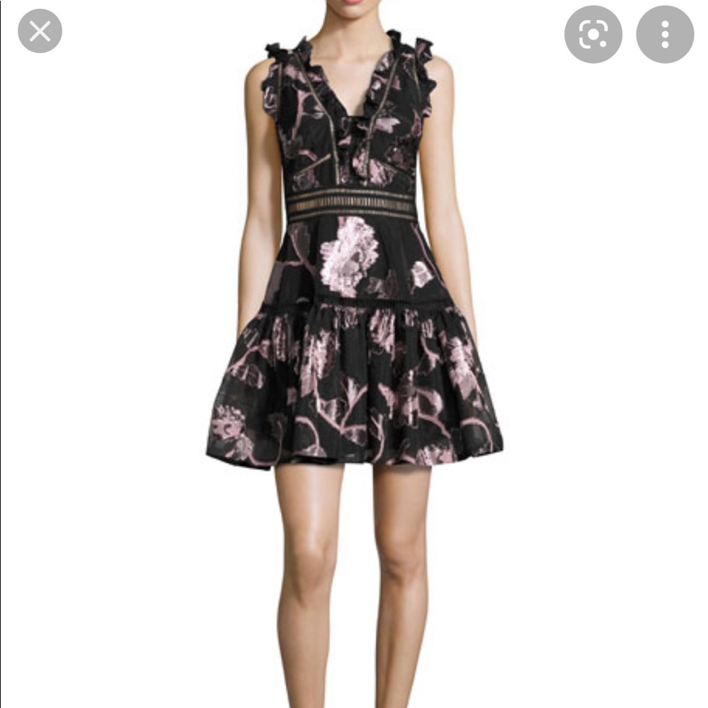 Rebecca Taylor METALLIC CAMELLIA DRESS - Picture 7 of 13